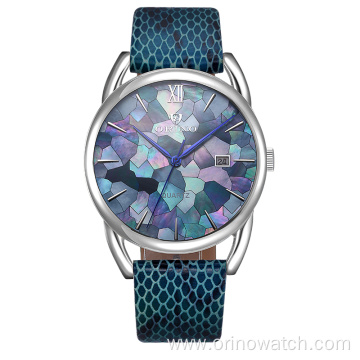 Spliced Mother Of Pearl Watch Timepiece